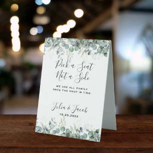 Simple Eucalyptus Greenery Wedding Dessert Bar