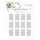 Simple Eucalyptus Greenery Wedding Seating Chart