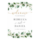 Simple Eucalyptus Greenery Wedding Welcome Sign