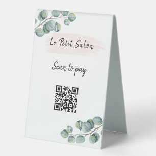 Simple  Eucalyptus QR Code Scan to Pay Salon  
