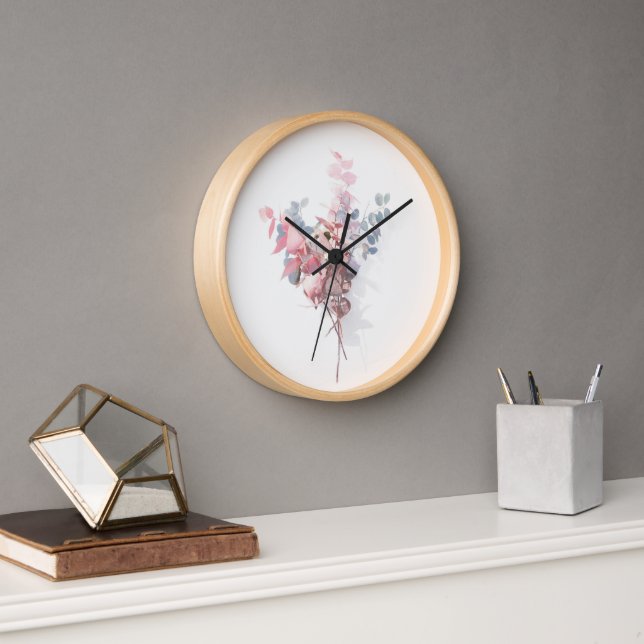 Simple Eucalyptus Wall Clock (Office)