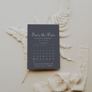 Simple Evening Boho Save the Date Calendar