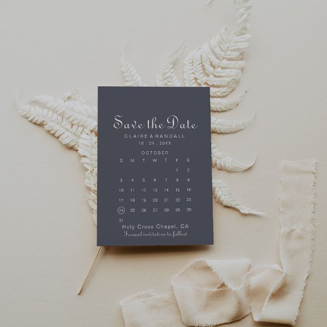 Simple Evening Boho Save the Date Calendar (Creator Uploaded)