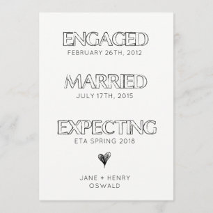 Simple Expecting Timeline Pregnancy Announcement