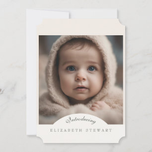 Simple Fall 2 Photo Birth Announcement