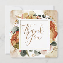 Simple Fall Colours Thank You Card