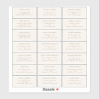 Simple Fall Cream Wedding Guest Address Label