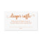 Simple Fall Diaper Raffle | Burnt Orange Shower