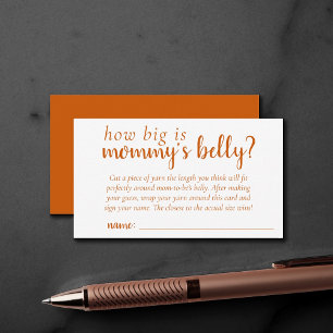 Simple Fall Game   Orange How Big is Mommys Belly Enclosure Card