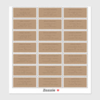 Simple Fall Terracotta Wedding Guest Address Label