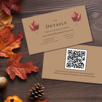 Simple Fall Terracotta Wedding QR Code Details