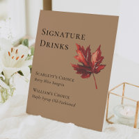 Simple Fall Terracotta Wedding Signature Drinks