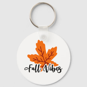 Simple Fall Vibes Print Key Ring