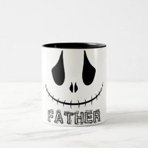 Simple Family Happy Halloween Boo Father Pumpkin Two-Tone Coffee Mug