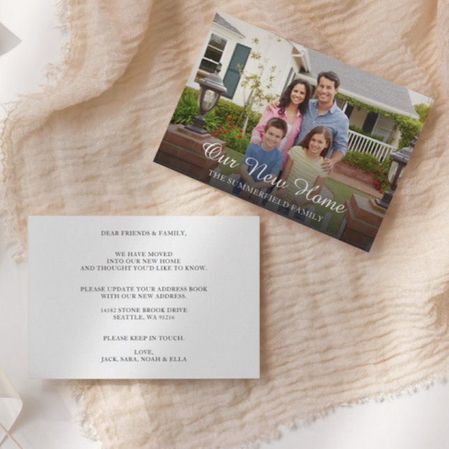 Simple Family Photo Moving Announcement (Creator Uploaded)