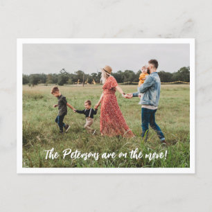 Simple Family Photo Moving Announcement Postcard