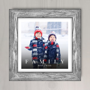 Simple Family Photo Typography Minimalist Vignette