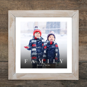 Simple Family Photo Typography Minimalist Vignette Print