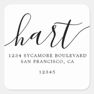Simple Family Return Address Label