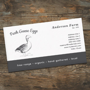 Simple Farm Fresh Goose Eggs  Business Card
