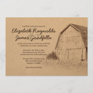 Simple Farm Wedding Invitations