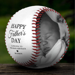 Simple Father's Day Two Photo Baseball