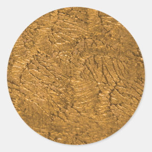 Simple Faux Gold. Classic Round Sticker