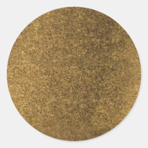 Simple Faux Gold Foil. Classic Round Sticker