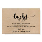 Simple Faux Kraft Calligraphy Bucket List Sign