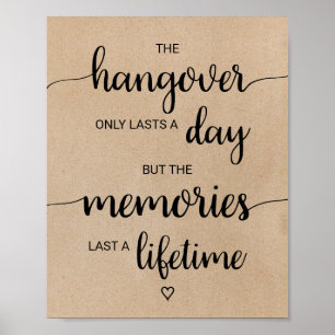 Simple Faux Kraft Hangover & Memories Sign