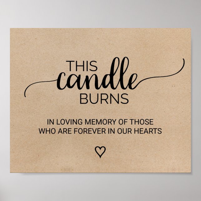 Simple Faux Kraft This Candle Burns Sign (Front)