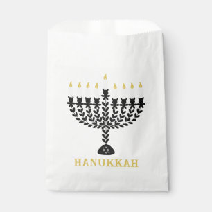 Simple Festival of Lights Menorah Hanukkah Favour Bags