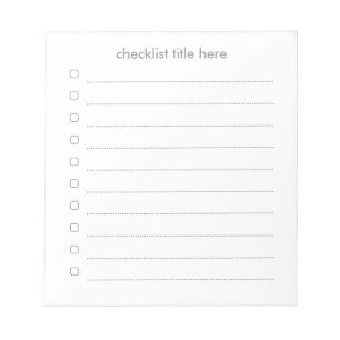 Simple festive checklist notepad