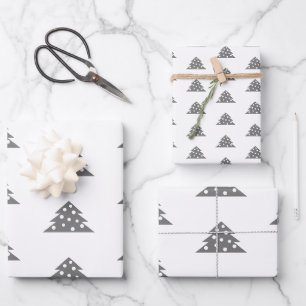 Simple Festive Christmas Tree Holiday Wrapping Paper Sheet