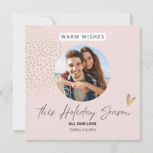 Simple Festive Couple Photo Christmas Holiday