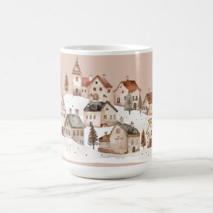Simple & Festive: Holiday Village in the Snow  Coffee Mug