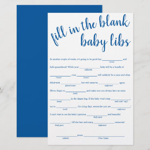 Simple Fill in the Blanks   French Blue Baby Game