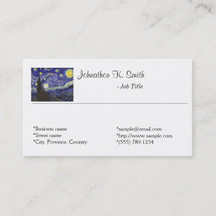 Simple fine art personal business cards