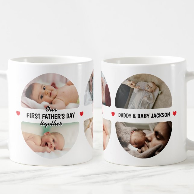 Simple First Father's Day Egg-Inspired 6 Photo Coffee Mug (Creator Uploaded)
