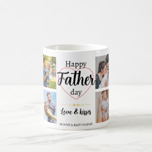 Simple First Father's Day Picture Collage Daddy Coffee Mug