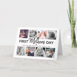 Simple First Mother's Day Picture Collage   Mummy Holiday Card