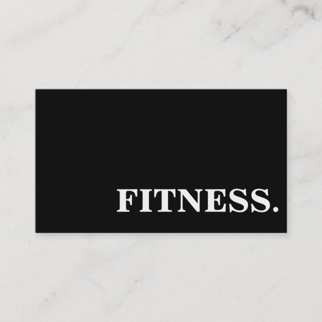 Simple Fitness Personal Trainer Business Card (Front)