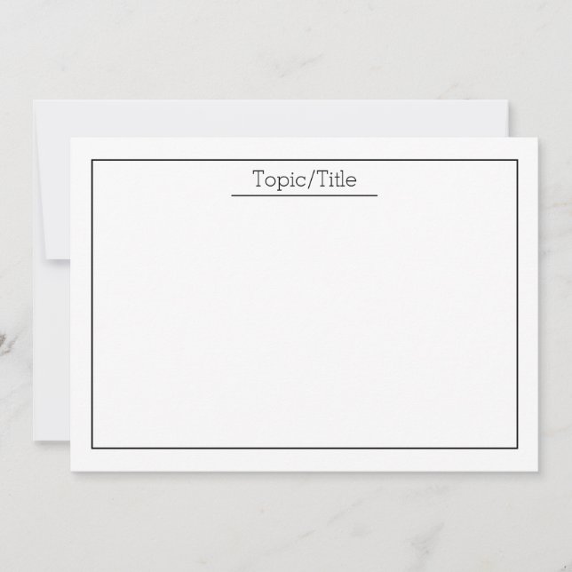 Simple Flashcards with Title Card (Front)