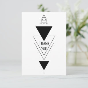 Simple Flat Geometric Triangle Thank You Card
