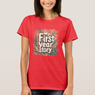 Simple Flat Illus First Year Teacher Encouragement T-Shirt