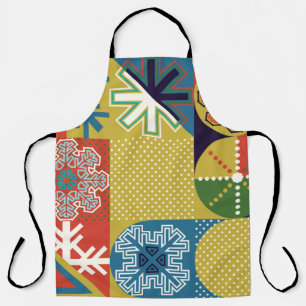 Simple flat local background of multicolored geome apron