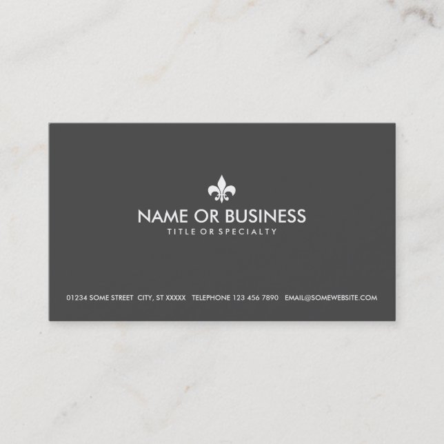 simple fleur de lys business card (Front)