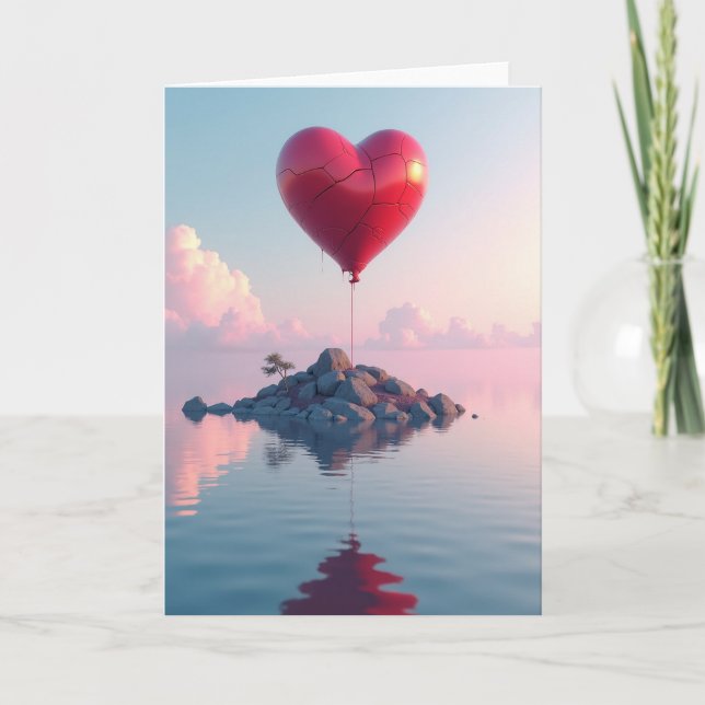 Simple Floating Heart Card (Front)