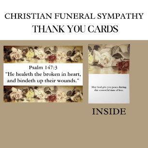 Simple Floral Bible Verse Sympathy  Card