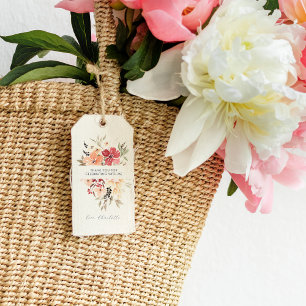 Simple Floral   Birthday Thank You Gift Tags